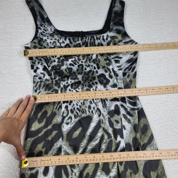 Jay Godfrey leopard print mini dress Size 8 Mob Wife Cocktail Party NYE formal - Picture 6 of 10